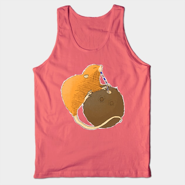 Uromys vika or Vangunu giant rat sipping a coconut Tank Top by tostoini